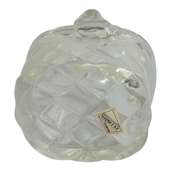 Vintage Midwest Importers Glass Mini Braided Design Basket Toothpick Holder - Picture 3 of 8